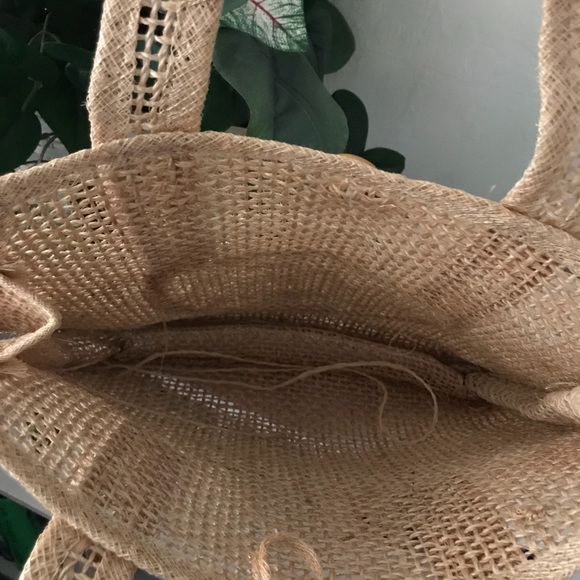 vintage straw market tote • vintage straw bag - Picture 5 of 5